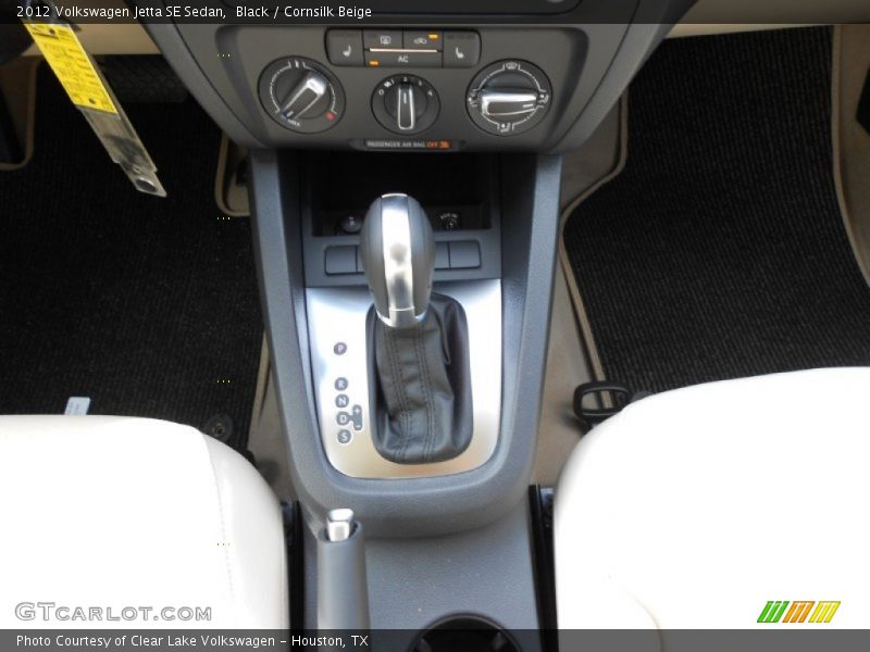 Black / Cornsilk Beige 2012 Volkswagen Jetta SE Sedan