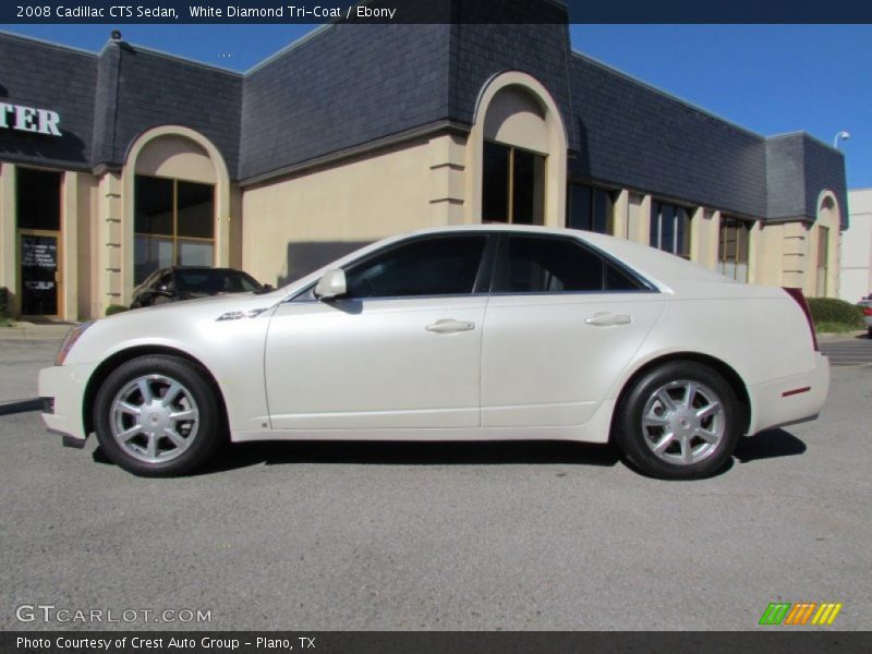 White Diamond Tri-Coat / Ebony 2008 Cadillac CTS Sedan