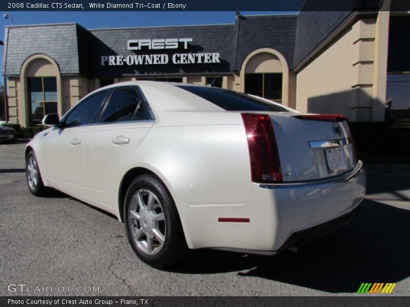 White Diamond Tri-Coat / Ebony 2008 Cadillac CTS Sedan