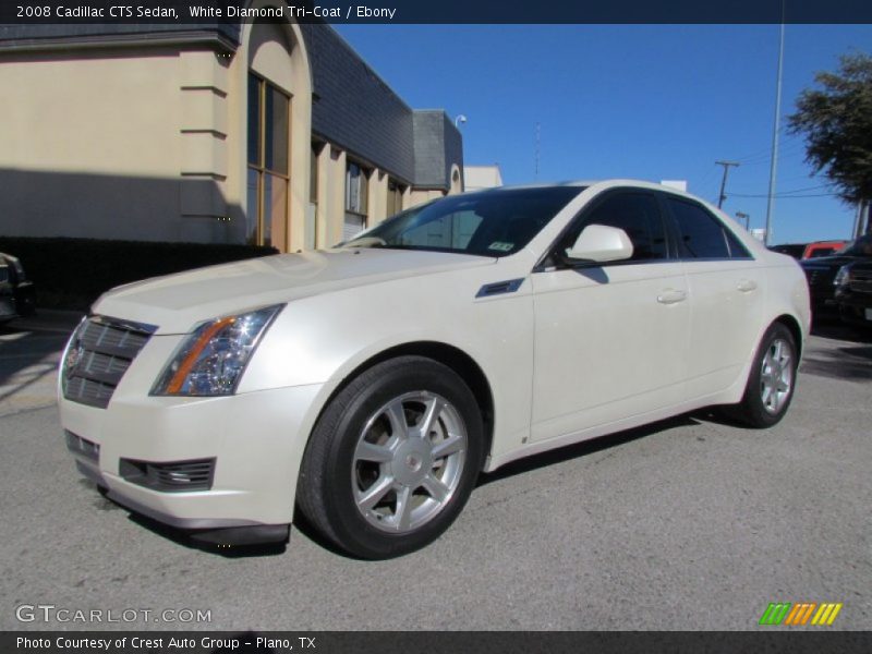 White Diamond Tri-Coat / Ebony 2008 Cadillac CTS Sedan