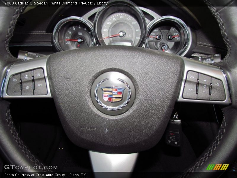 White Diamond Tri-Coat / Ebony 2008 Cadillac CTS Sedan