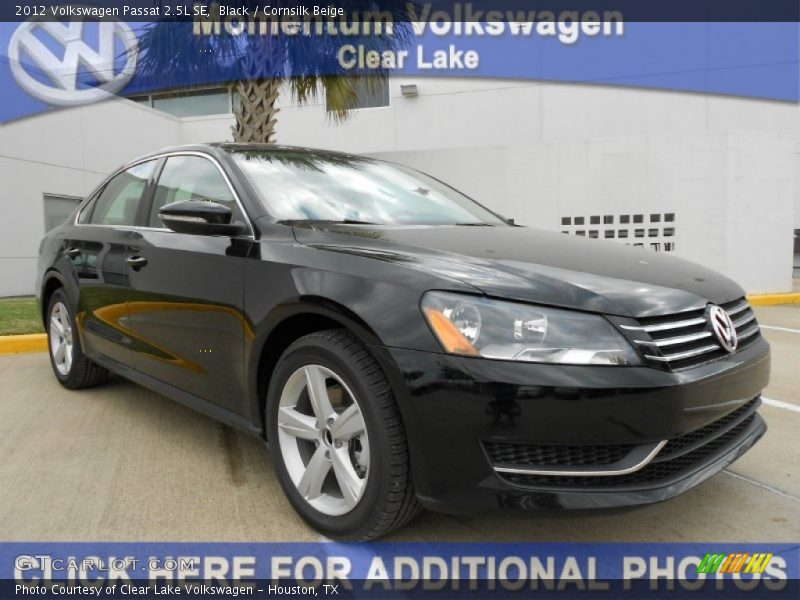 Black / Cornsilk Beige 2012 Volkswagen Passat 2.5L SE