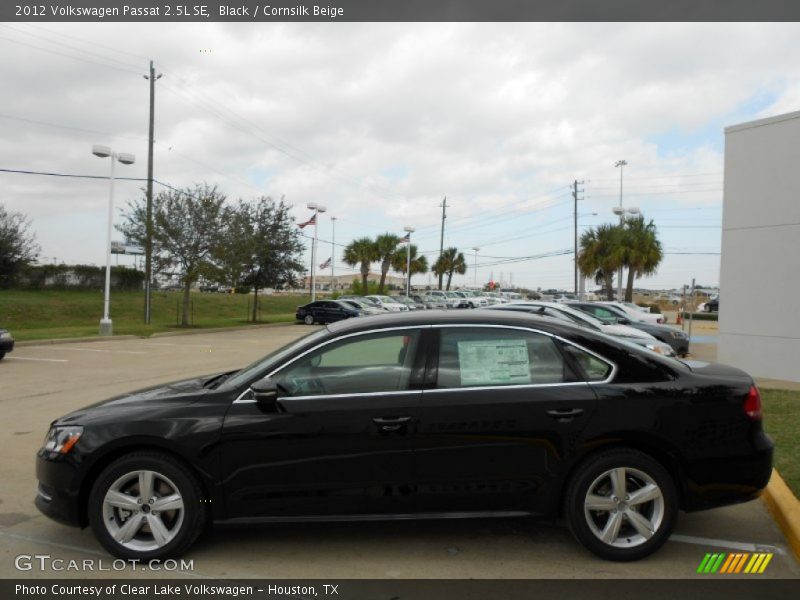 Black / Cornsilk Beige 2012 Volkswagen Passat 2.5L SE