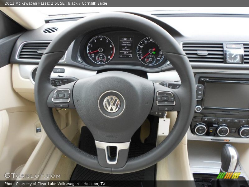 Black / Cornsilk Beige 2012 Volkswagen Passat 2.5L SE