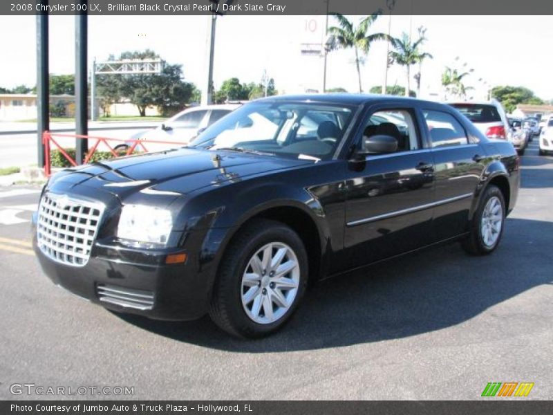 Brilliant Black Crystal Pearl / Dark Slate Gray 2008 Chrysler 300 LX
