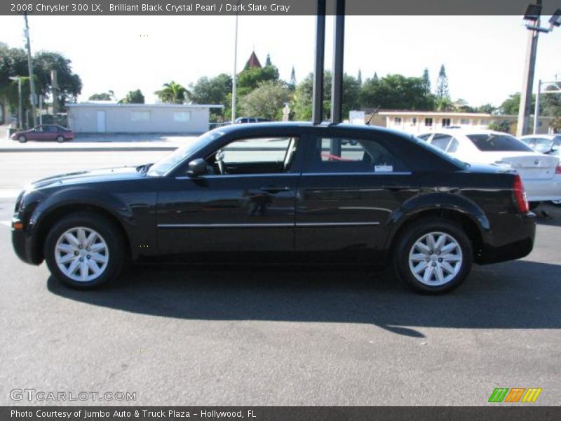 Brilliant Black Crystal Pearl / Dark Slate Gray 2008 Chrysler 300 LX