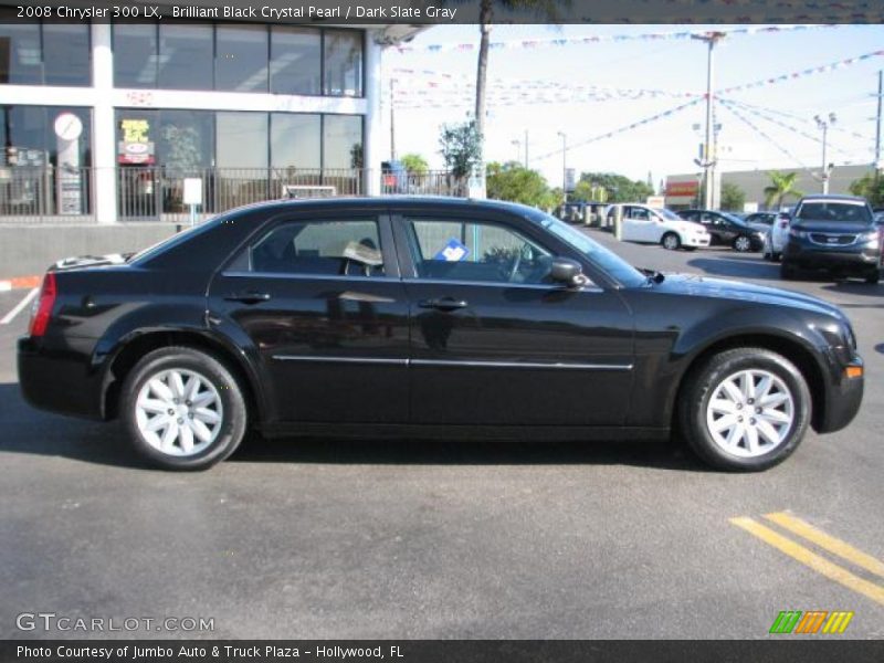 Brilliant Black Crystal Pearl / Dark Slate Gray 2008 Chrysler 300 LX