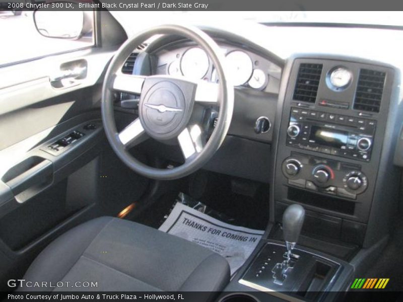 Brilliant Black Crystal Pearl / Dark Slate Gray 2008 Chrysler 300 LX