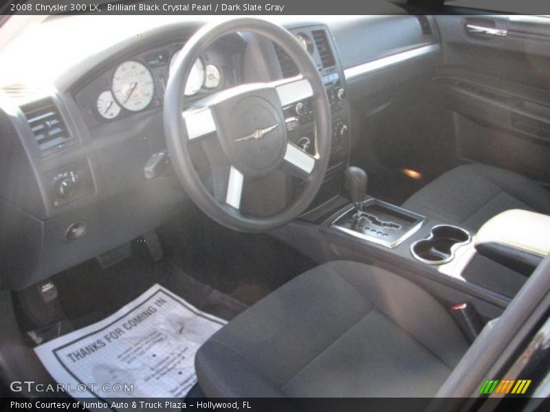 Brilliant Black Crystal Pearl / Dark Slate Gray 2008 Chrysler 300 LX