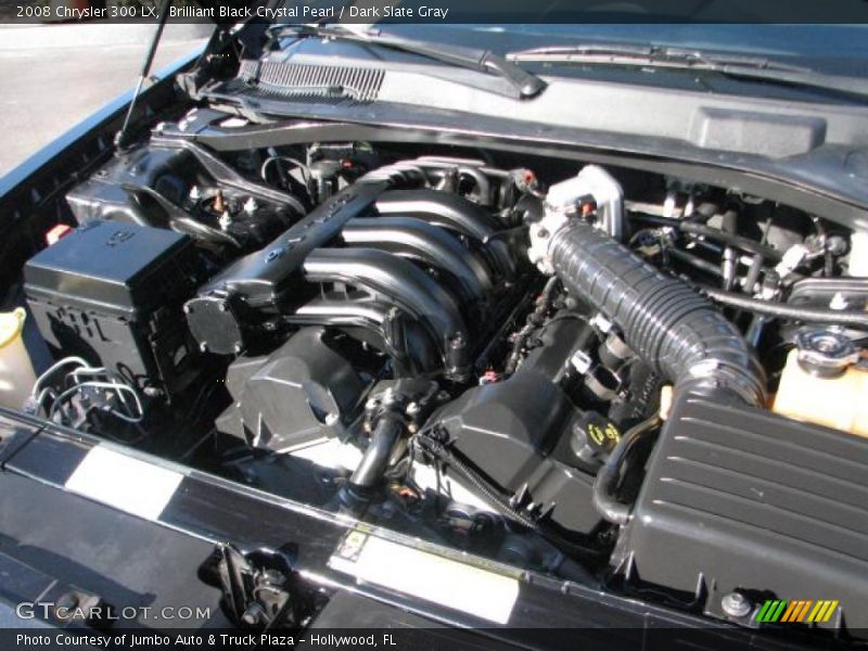 Brilliant Black Crystal Pearl / Dark Slate Gray 2008 Chrysler 300 LX