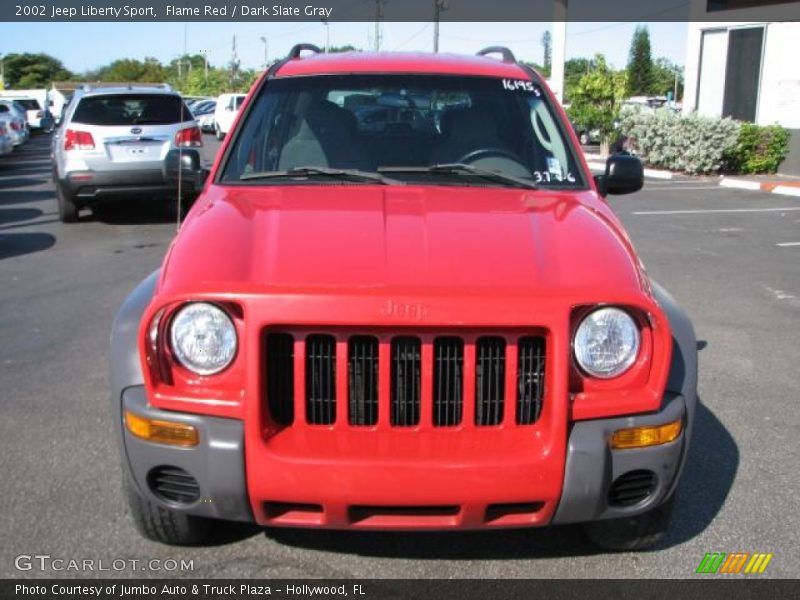 Flame Red / Dark Slate Gray 2002 Jeep Liberty Sport