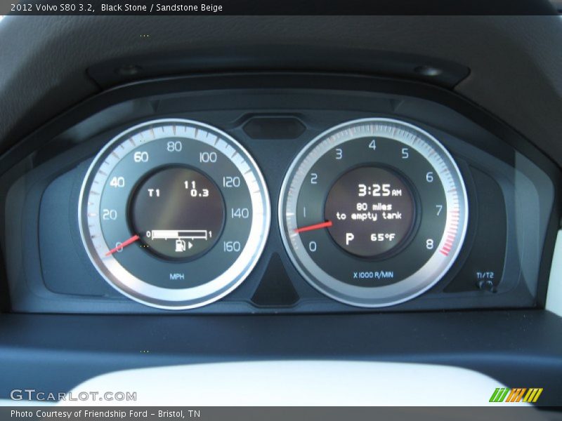 Black Stone / Sandstone Beige 2012 Volvo S80 3.2