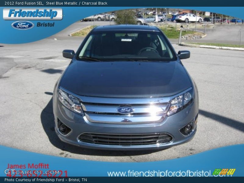 Steel Blue Metallic / Charcoal Black 2012 Ford Fusion SEL