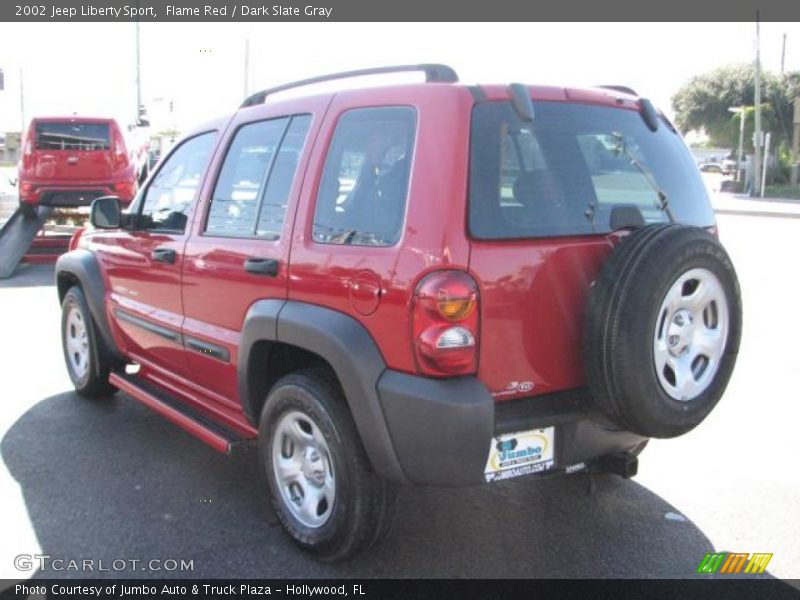 Flame Red / Dark Slate Gray 2002 Jeep Liberty Sport