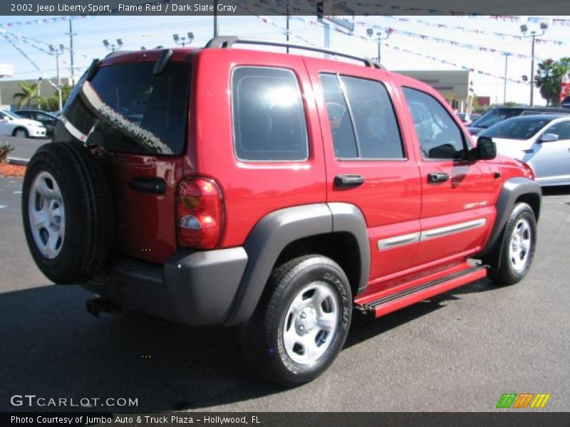 Flame Red / Dark Slate Gray 2002 Jeep Liberty Sport