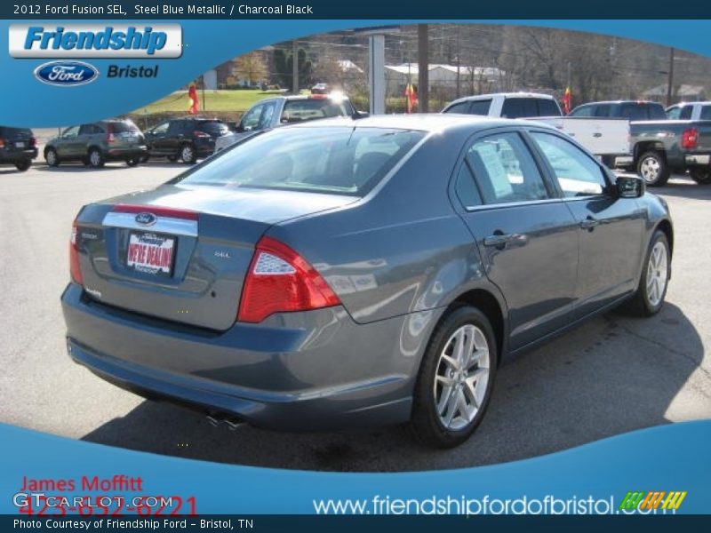 Steel Blue Metallic / Charcoal Black 2012 Ford Fusion SEL