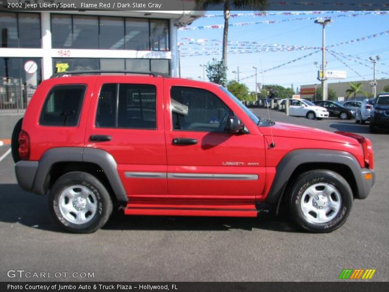 Flame Red / Dark Slate Gray 2002 Jeep Liberty Sport
