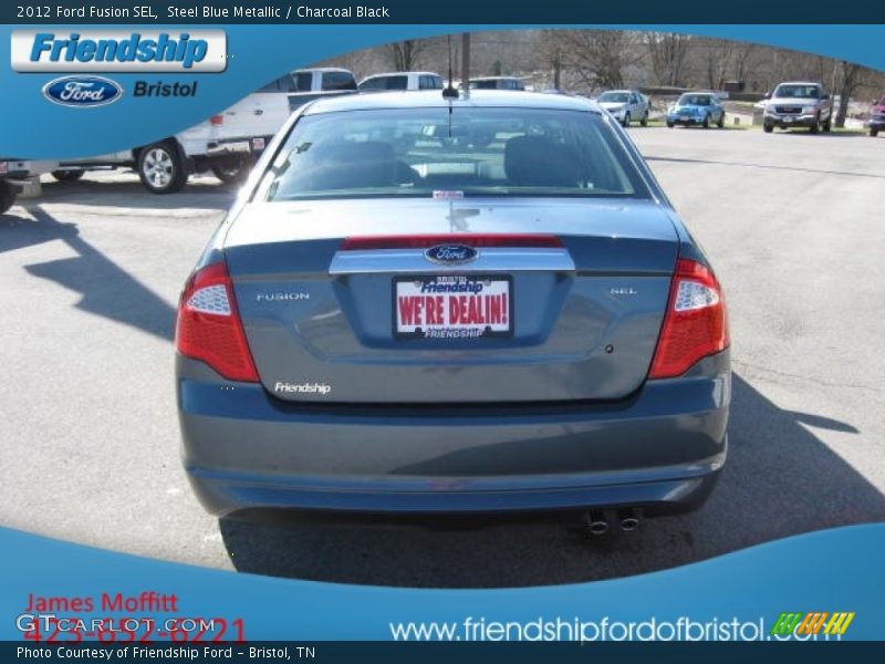 Steel Blue Metallic / Charcoal Black 2012 Ford Fusion SEL