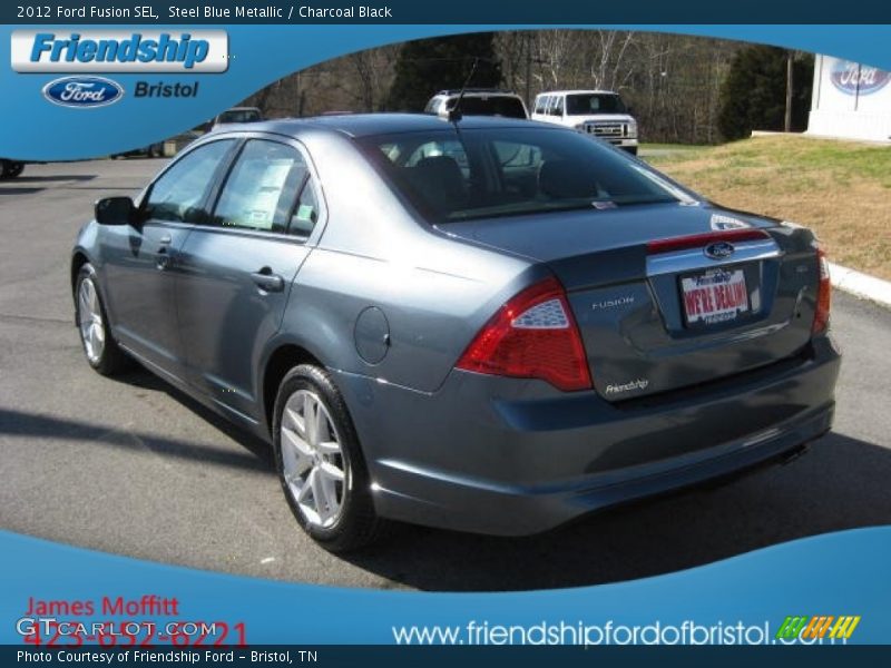 Steel Blue Metallic / Charcoal Black 2012 Ford Fusion SEL