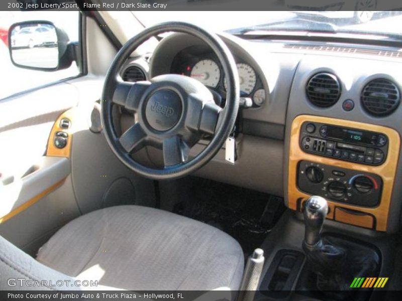 Flame Red / Dark Slate Gray 2002 Jeep Liberty Sport