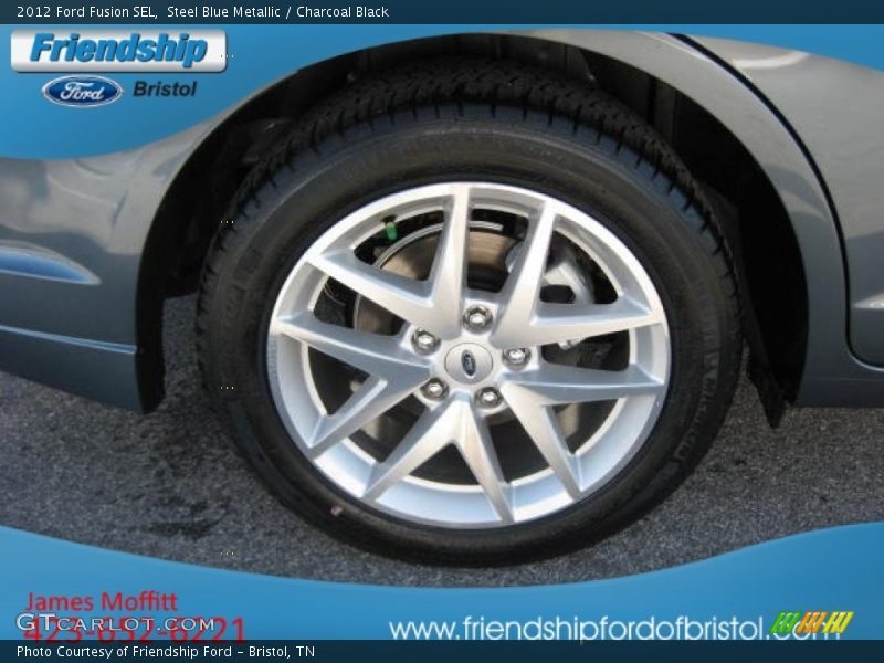 Steel Blue Metallic / Charcoal Black 2012 Ford Fusion SEL