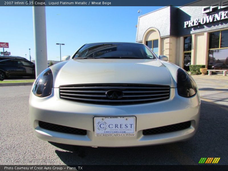 Liquid Platinum Metallic / Wheat Beige 2007 Infiniti G 35 Coupe
