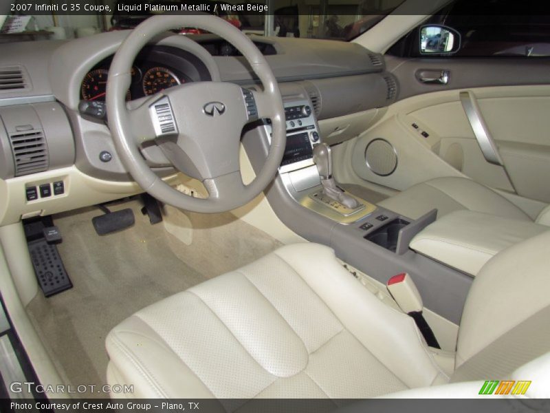 Liquid Platinum Metallic / Wheat Beige 2007 Infiniti G 35 Coupe