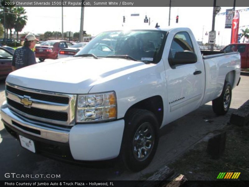 Summit White / Ebony 2009 Chevrolet Silverado 1500 LT Regular Cab