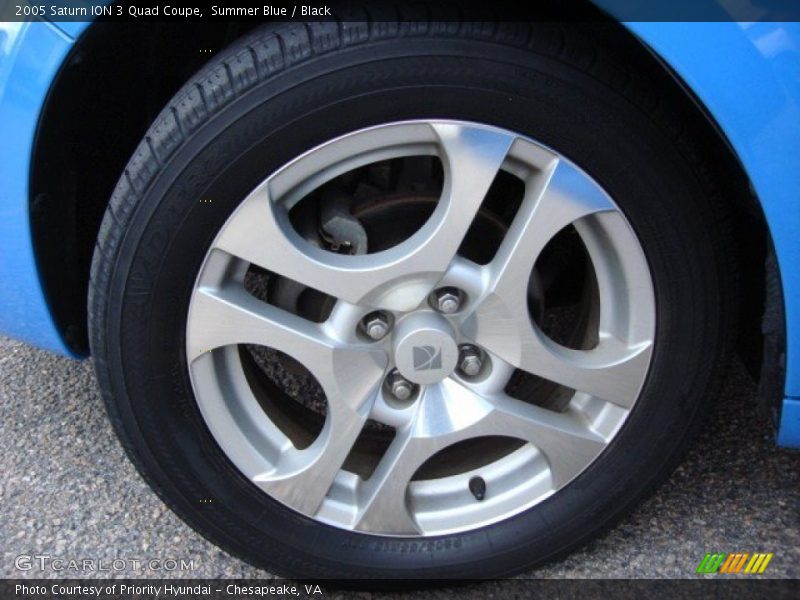 Summer Blue / Black 2005 Saturn ION 3 Quad Coupe