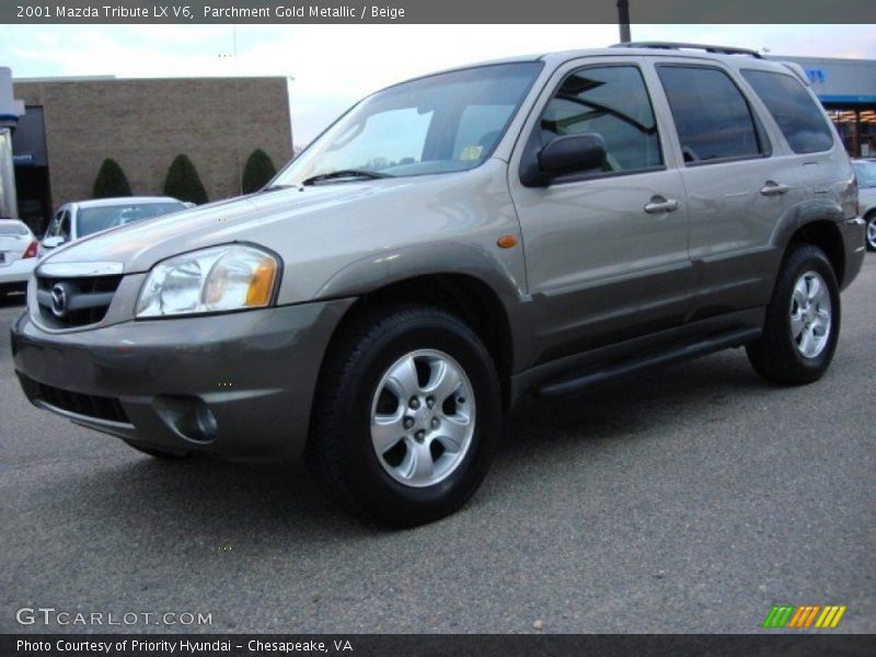 Parchment Gold Metallic / Beige 2001 Mazda Tribute LX V6