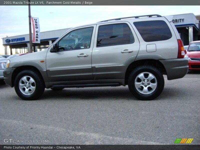 Parchment Gold Metallic / Beige 2001 Mazda Tribute LX V6