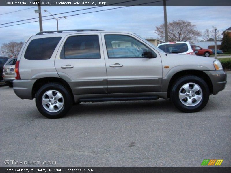 Parchment Gold Metallic / Beige 2001 Mazda Tribute LX V6