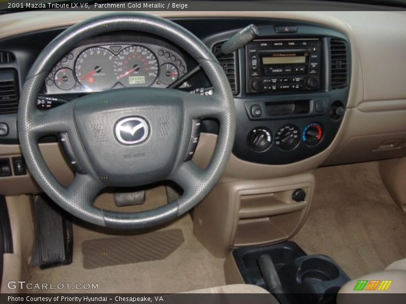 Parchment Gold Metallic / Beige 2001 Mazda Tribute LX V6