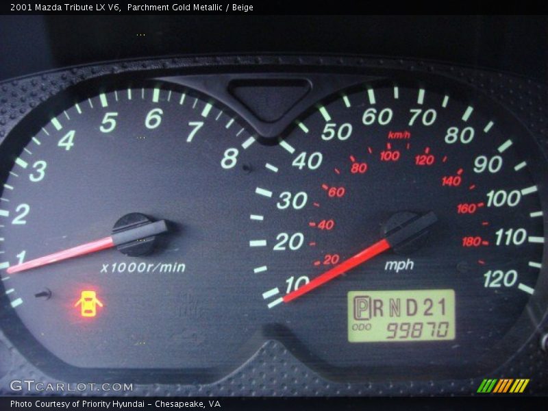 Parchment Gold Metallic / Beige 2001 Mazda Tribute LX V6