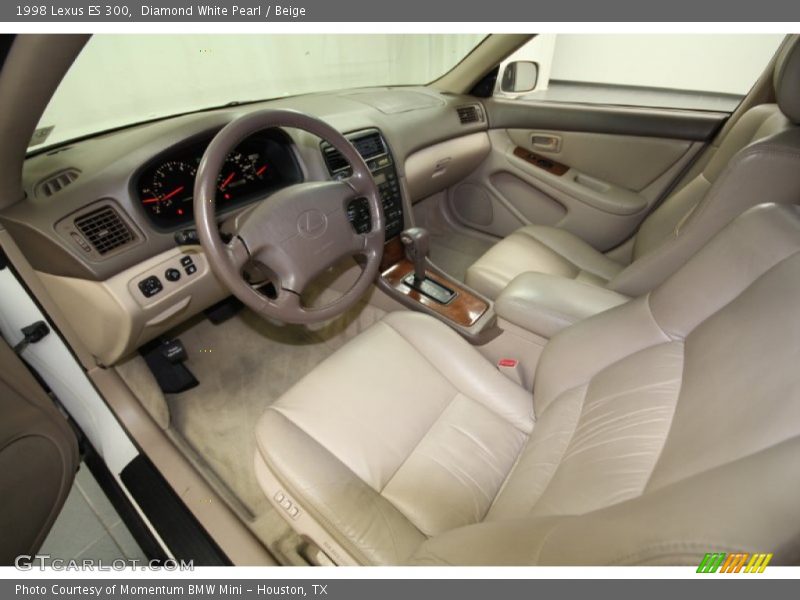Diamond White Pearl / Beige 1998 Lexus ES 300