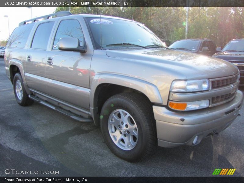 Light Pewter Metallic / Tan 2002 Chevrolet Suburban 1500 Z71 4x4