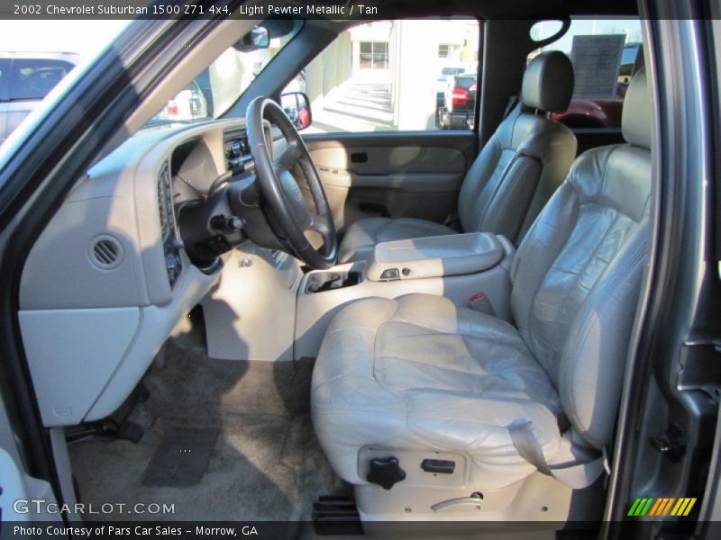 Light Pewter Metallic / Tan 2002 Chevrolet Suburban 1500 Z71 4x4