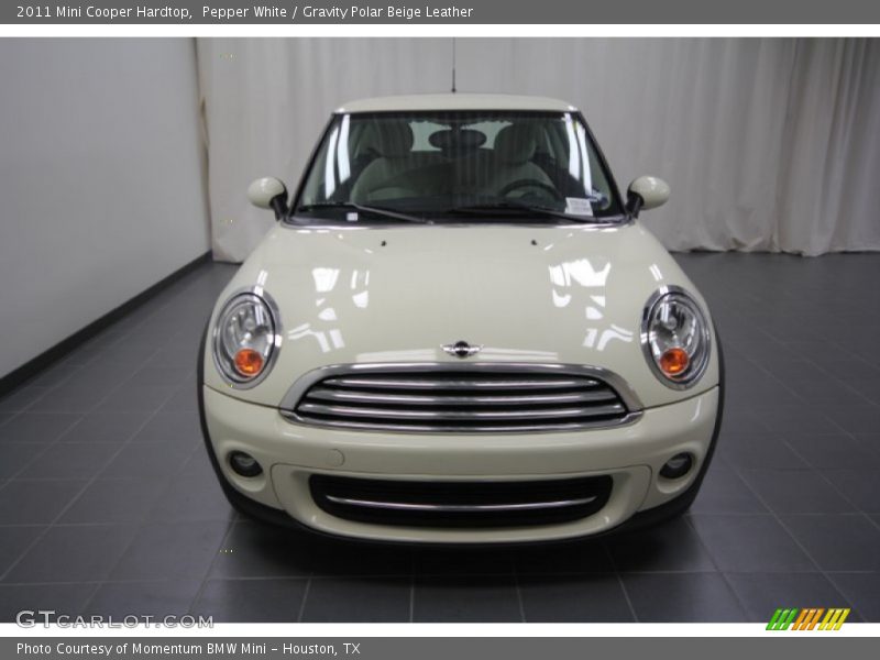 Pepper White / Gravity Polar Beige Leather 2011 Mini Cooper Hardtop