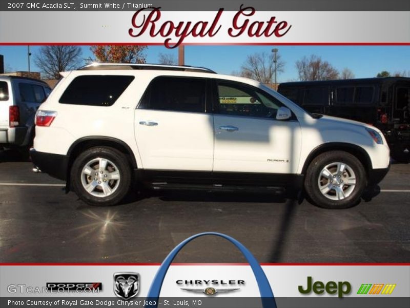 Summit White / Titanium 2007 GMC Acadia SLT