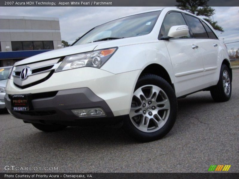 Aspen White Pearl / Parchment 2007 Acura MDX Technology
