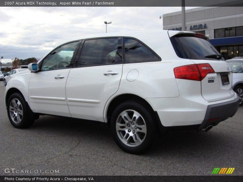 Aspen White Pearl / Parchment 2007 Acura MDX Technology