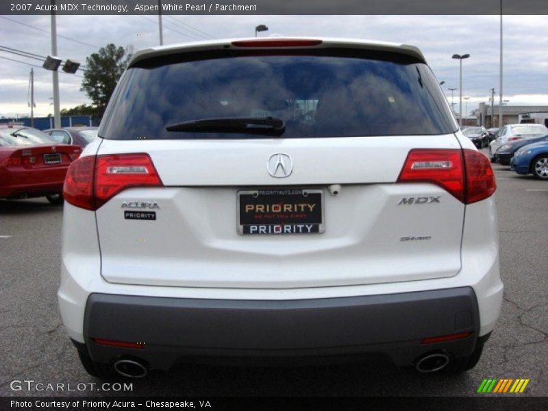Aspen White Pearl / Parchment 2007 Acura MDX Technology