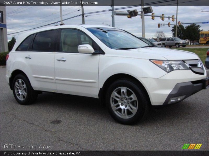 Aspen White Pearl / Parchment 2007 Acura MDX Technology
