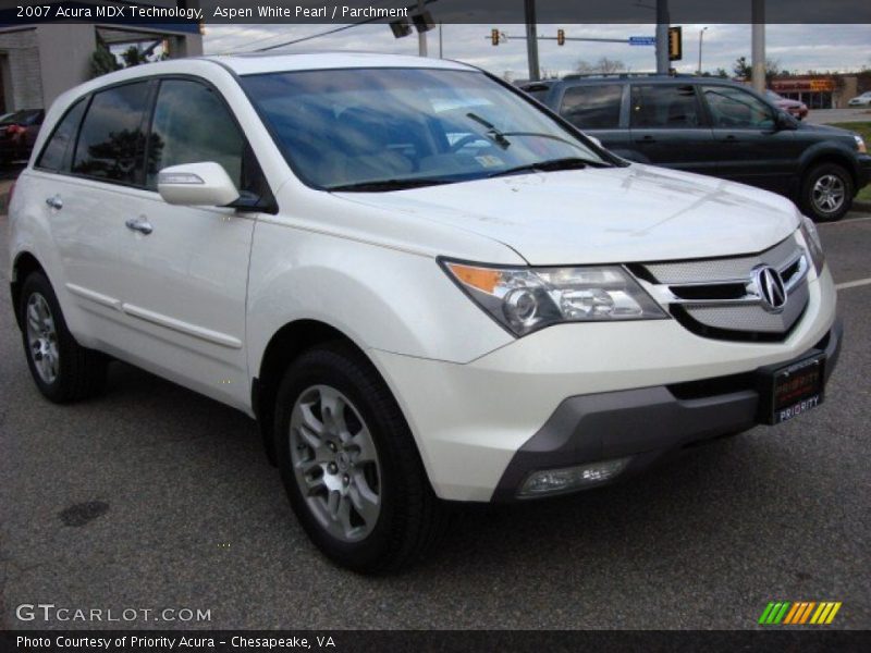 Aspen White Pearl / Parchment 2007 Acura MDX Technology