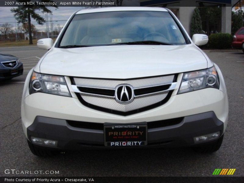 Aspen White Pearl / Parchment 2007 Acura MDX Technology