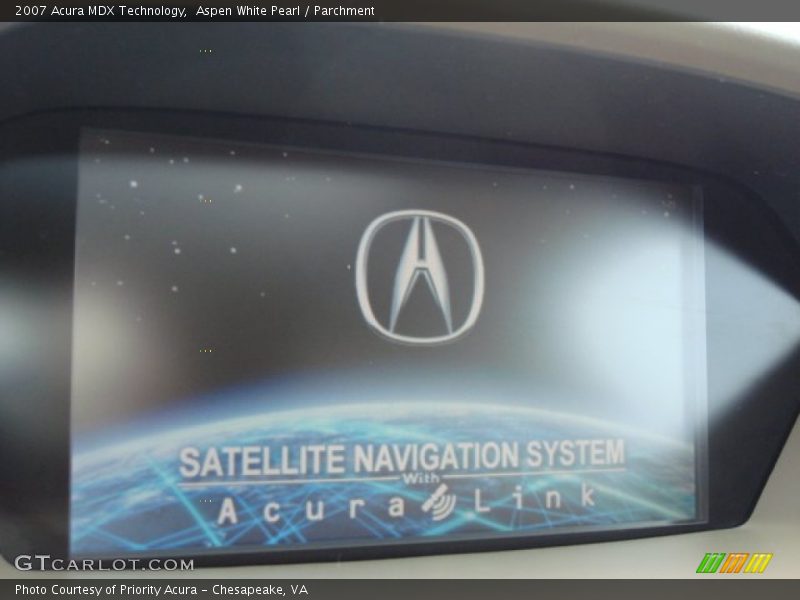 Aspen White Pearl / Parchment 2007 Acura MDX Technology