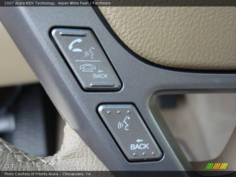 Aspen White Pearl / Parchment 2007 Acura MDX Technology