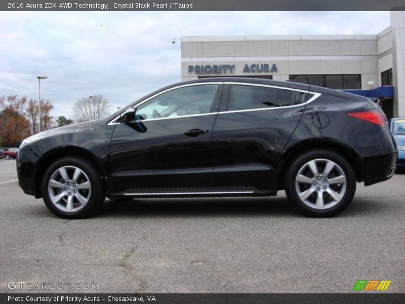 Crystal Black Pearl / Taupe 2010 Acura ZDX AWD Technology
