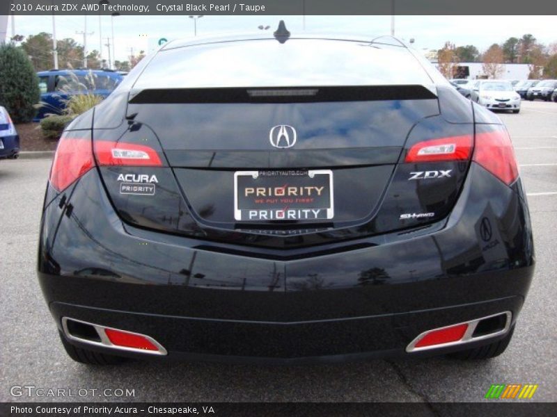 Crystal Black Pearl / Taupe 2010 Acura ZDX AWD Technology