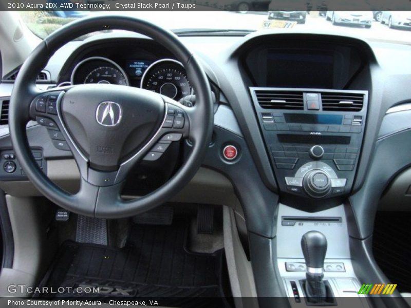 Crystal Black Pearl / Taupe 2010 Acura ZDX AWD Technology